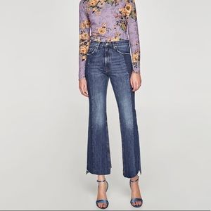 Zara Woman Premium The Real Slim Flare Jeans Two tone